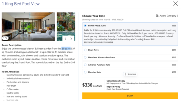 Andaz Bali for 3 adults
