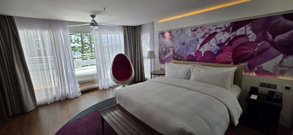 The main bedroom, which goes onto the balcony