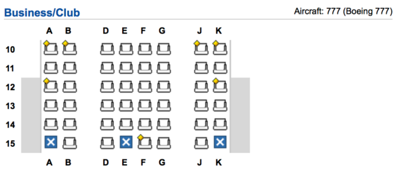 Seat Map from ExpertFlyer