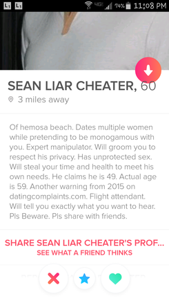 Uh-oh....someone got busted on Tinder.