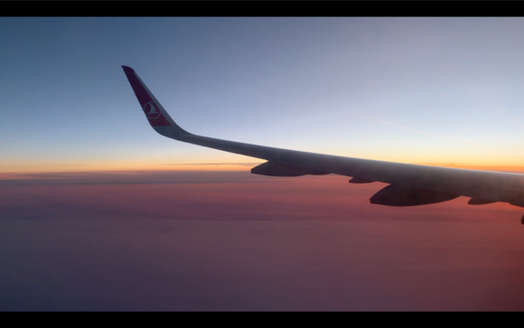 Flying towards Istanbul from Copenhagen