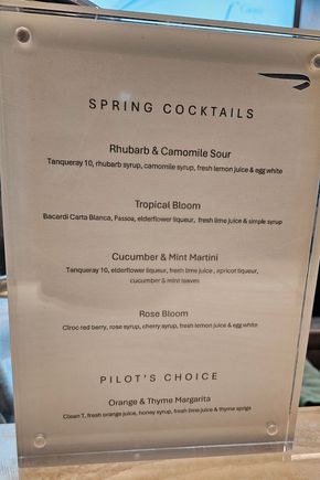 New Spring Cocktails menu