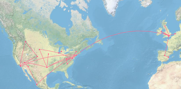 ..and the Map...was mainly finishing visiting 50 states..only Hawaii left next Feb