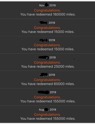 AE redemptions from June 2019 to Jan 2020