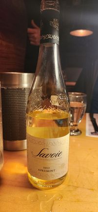 Jean Perrier et Fils "Cuvée Gastronomie" Savoie Apremont 2023 at La Savoie (raclette restaurant)