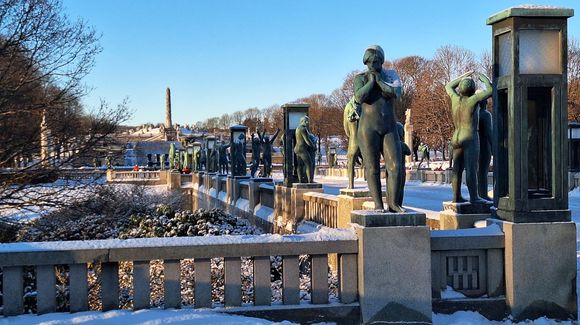 Vigelandsparken looking towards the Monolitten