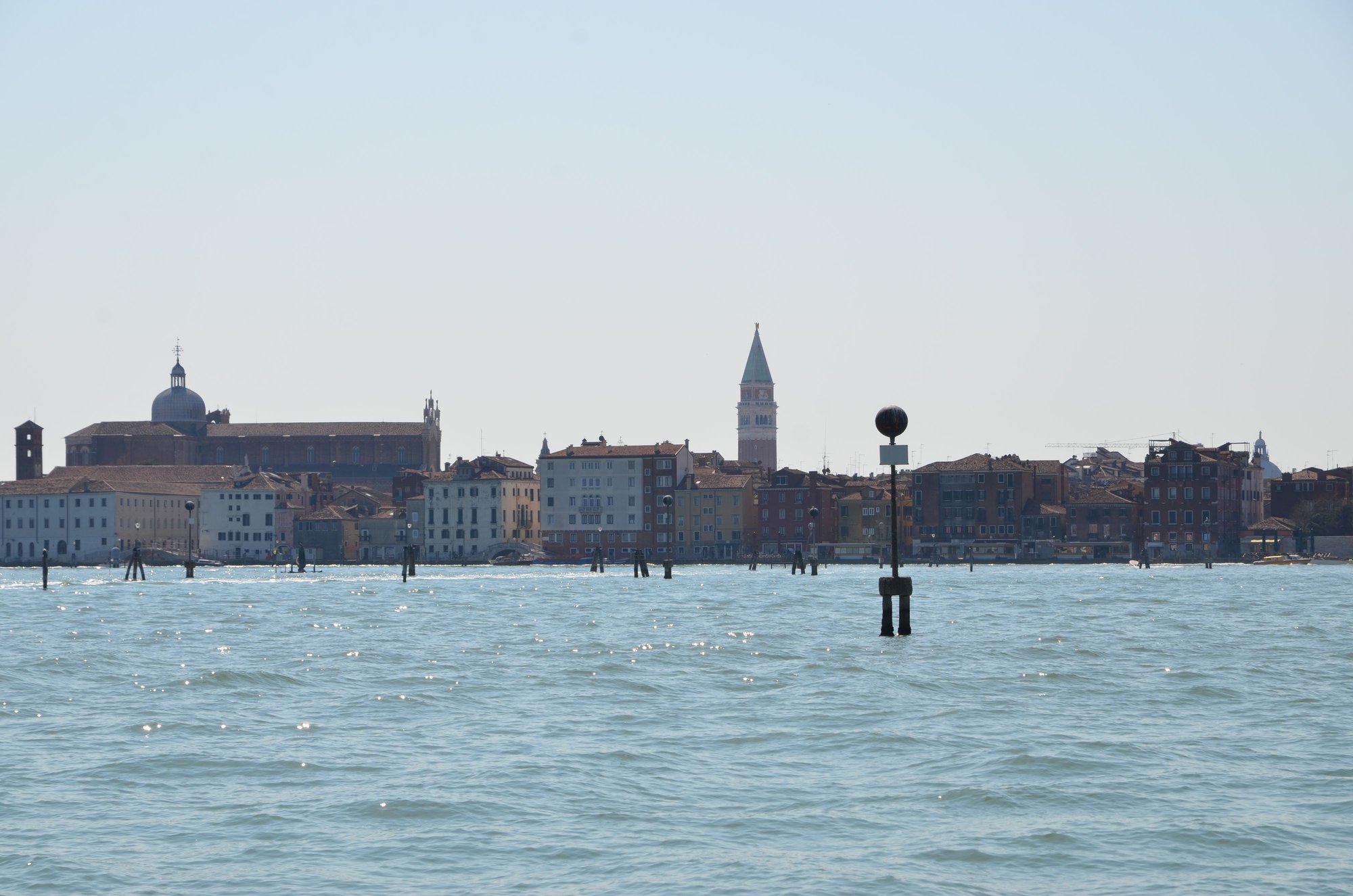 view back from the boat