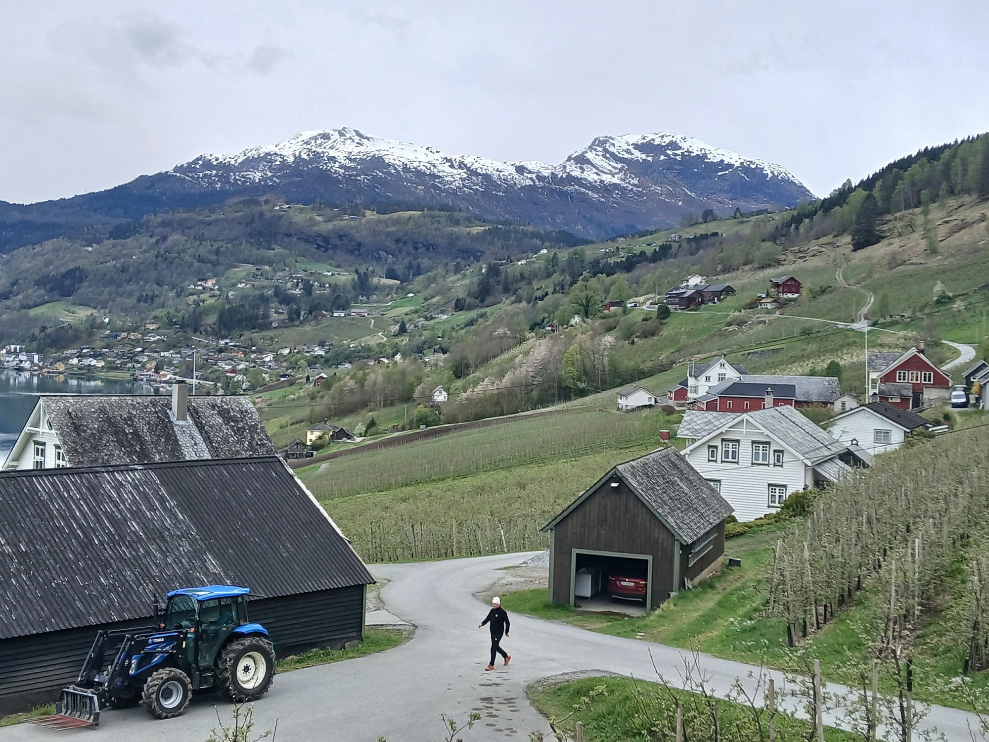 Leaving Lekve Gard, for our route back to the harbour