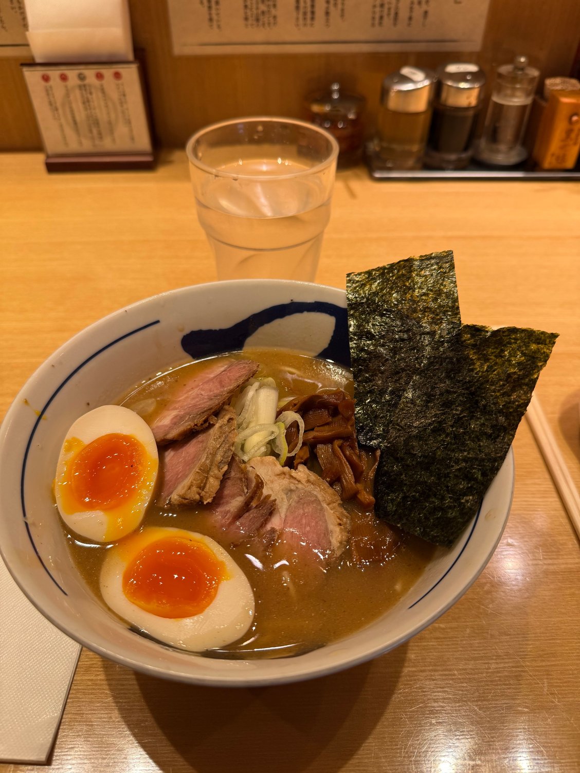 ramen lunch, two thumbs-up