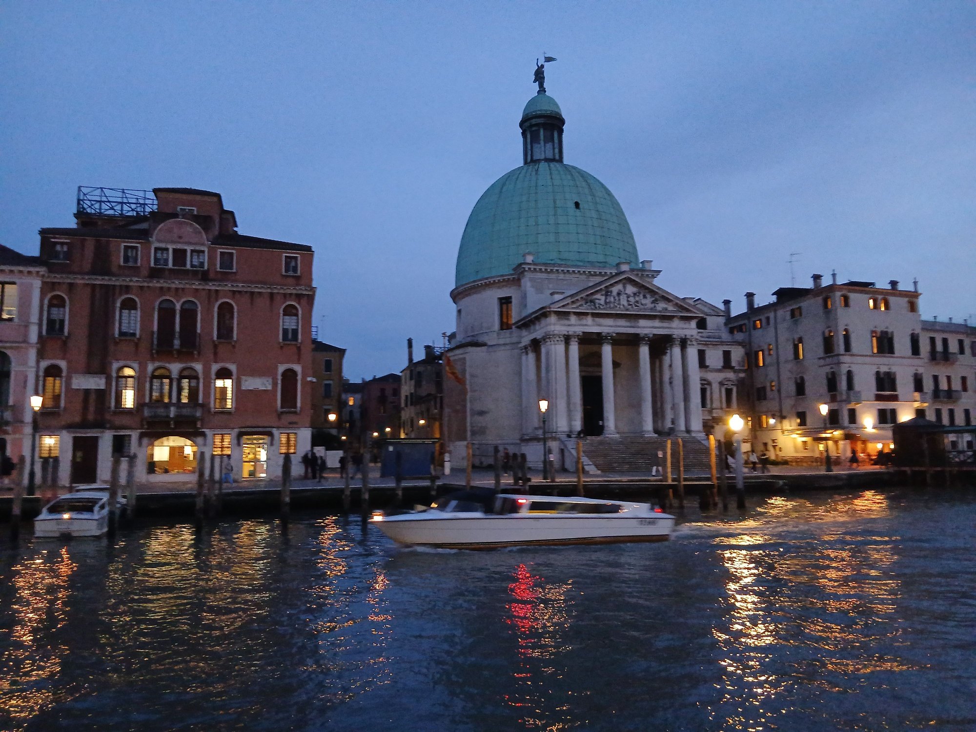 First impression of Venice after exiting train station Santa Lucia
