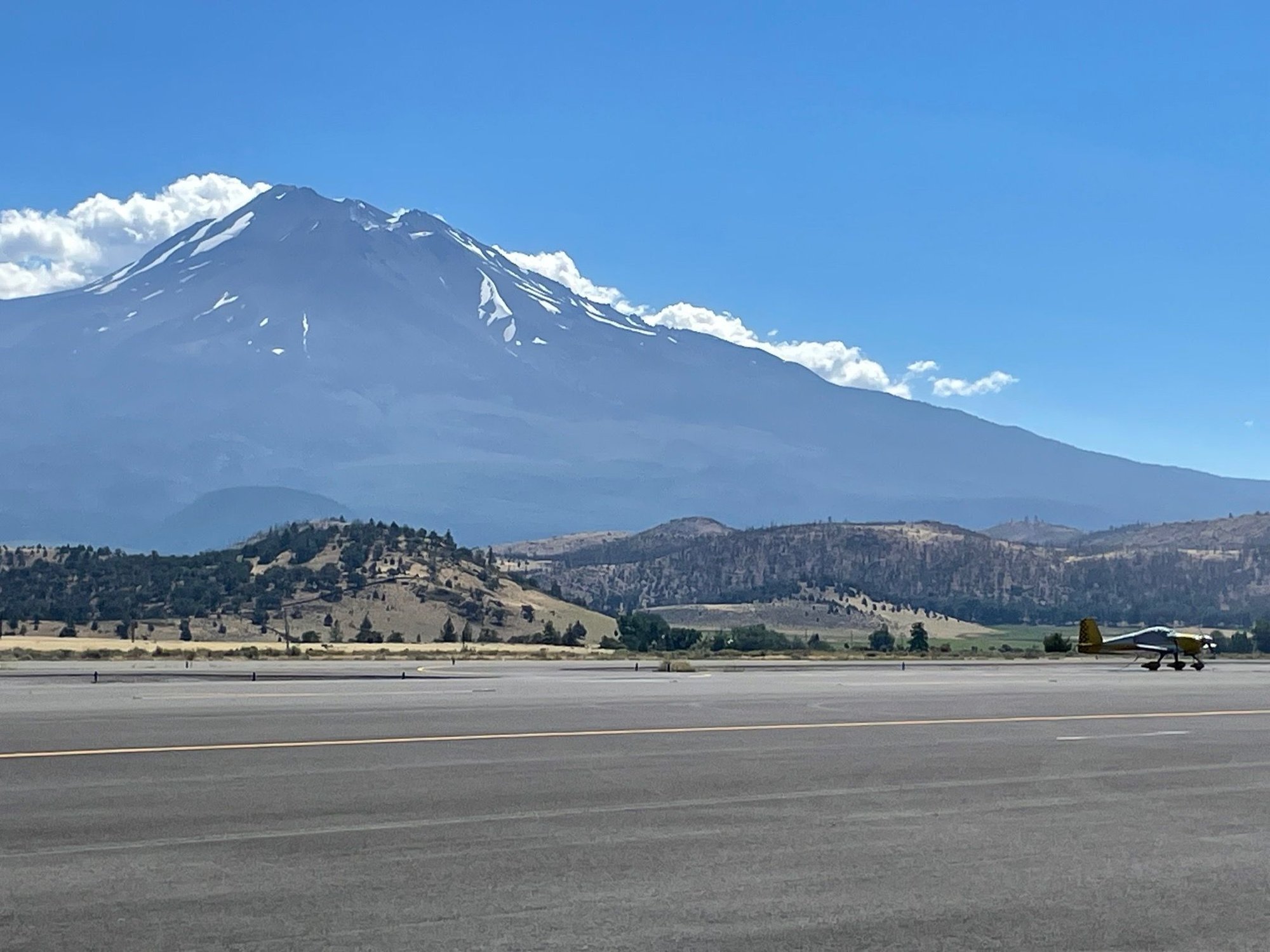 This is at the Weed Rest Area.  It has it's own little airport!