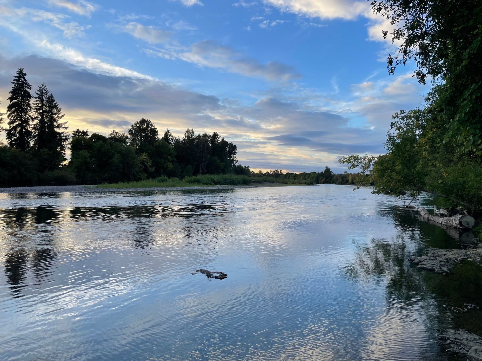 And this is the River you might be tubing on.  It's pretty low right now but still a pretty sunset shot.