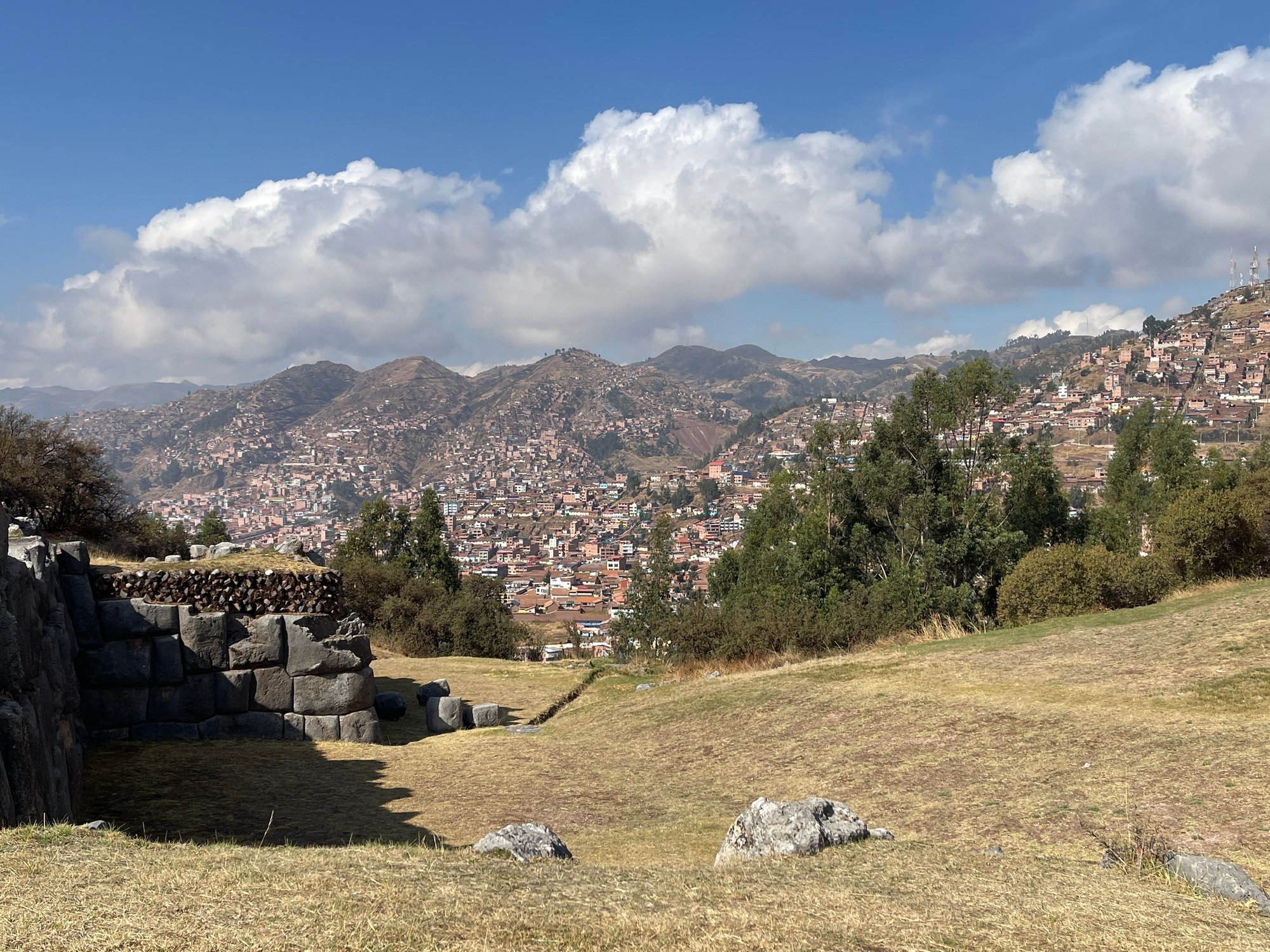 The city of Cusco is below the ruins