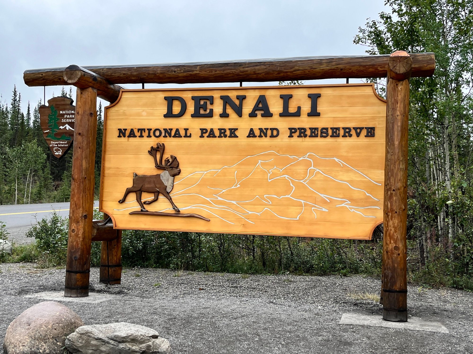 Obligatory photo of Denali National Park and Reserve welcome sign