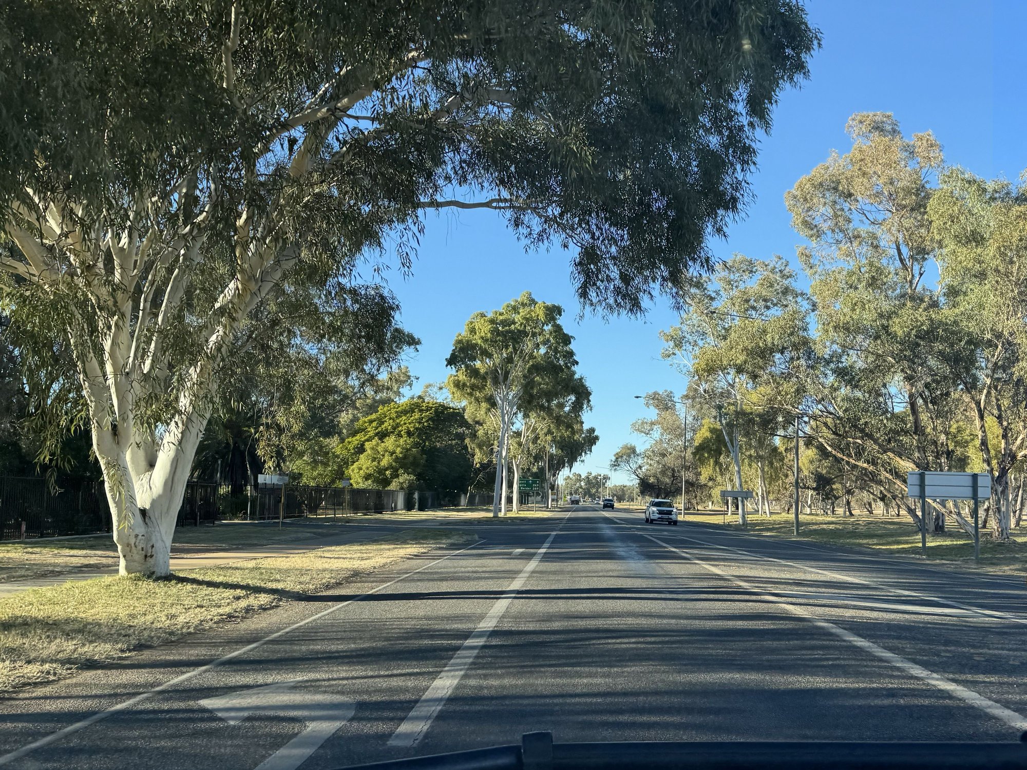 Pretty boulevard leaving Alice, heading south
