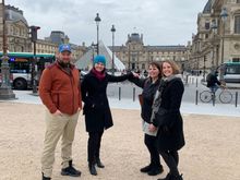 Our first day and leaving a space for our sister who couldn’t make the trip. 