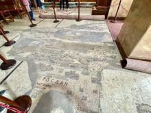 Madaba Mosaic map, part of a floor mosaic in the early Byzantine Church of St. George 
