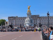 In front of Buckingham Palace