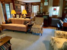 Her living room where she entertained dignitaries, including JFK when seeking her support in 1960. 
