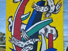 Modern mosaics at the Léger museum in Biot