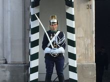 Guarding the Presidential Palace, Lisbon.
Hope he never uses that sword! 