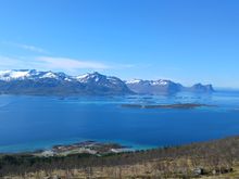 View of the fjord, and Skaland 