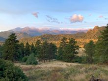 I think that is Longs Peak on the left of this majestic mountain range.