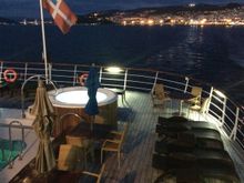 Sailing out of Vigo, Spain harbor