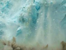 Loved watching this glacier calve