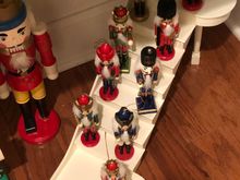 Miniature stairs (from Mount Vernon) with small nutcrackers