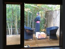 Cooking off on the terrace 