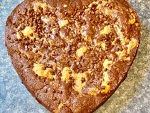 Peanut butter swirled brownie 