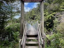 The first and only swing bridge on this segment of the track.