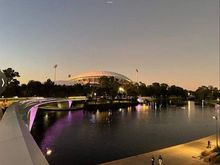 Adelaide Oval, cricket and football and concerts there, tennis next door