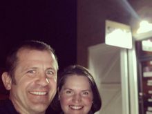 Pic after another tasting dinner on Thursday. 65 and no wind at 9 pm!