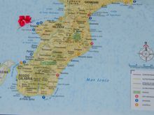 We flew from Toronto to Rome. There was a spectacular harvest moon that night in Toronto, one which reflected onto Lake Ontario. From Roma, we then flew down to Lamezia Terme then taxied to Tropea.