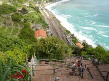 Much easier climb to Corniglia than the climbs on the trail the day before