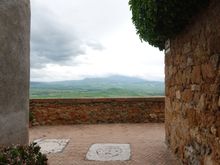Ran through a lot of rain on my way to Pienza, but it had stopped temporarily, when I arriaved