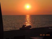 Sunset on Navarino beach 