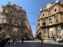 One half of the Quattro Canti (Four Corners).  Arguable the symbol of Palermo