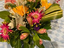 DH got some crazy flowers with some that were in our wedding back a million years ago