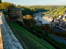 Dinan looking down to its harbor 