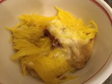 
In the bowl, you can see pumpkin quite stringy....is this as it is supposed to be?