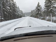 Here's the photo.  Missing kureiff's blowing snow.  Glad it's not me (this time).    I'm shivering at 61 degrees!