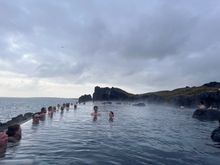 Sky Lagoon with view to the ocean