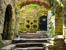 after entry gate at Dunnottar