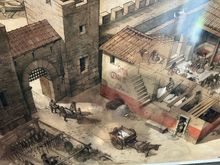 Notice the word, Cetaria,, on the building wall.