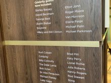 A good number of famous guests.