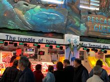 Stand inside Barbate food market