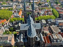 We climbed the 271 steps to the top to get these views. That’s a Catholic Church in front, which was the most beautiful I have ever seen with its painted brick walls and ceiling inside.